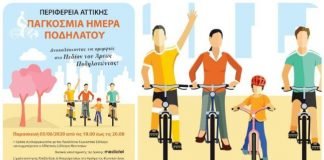 Η Περιφέρεια Αττικής διοργανώνει ποδηλατική δράση στο Πεδίο του Άρεως την Παρασκευή 5 Ιουνίου