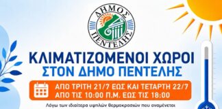 Κλιματιζόμενοι Χώροι στον Δήμο Πεντέλης
